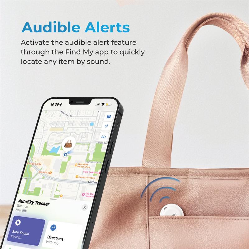 AutoSky Find My Network Tracker - Pack of 2, Ultimate Device Locator for Finding Lost Items