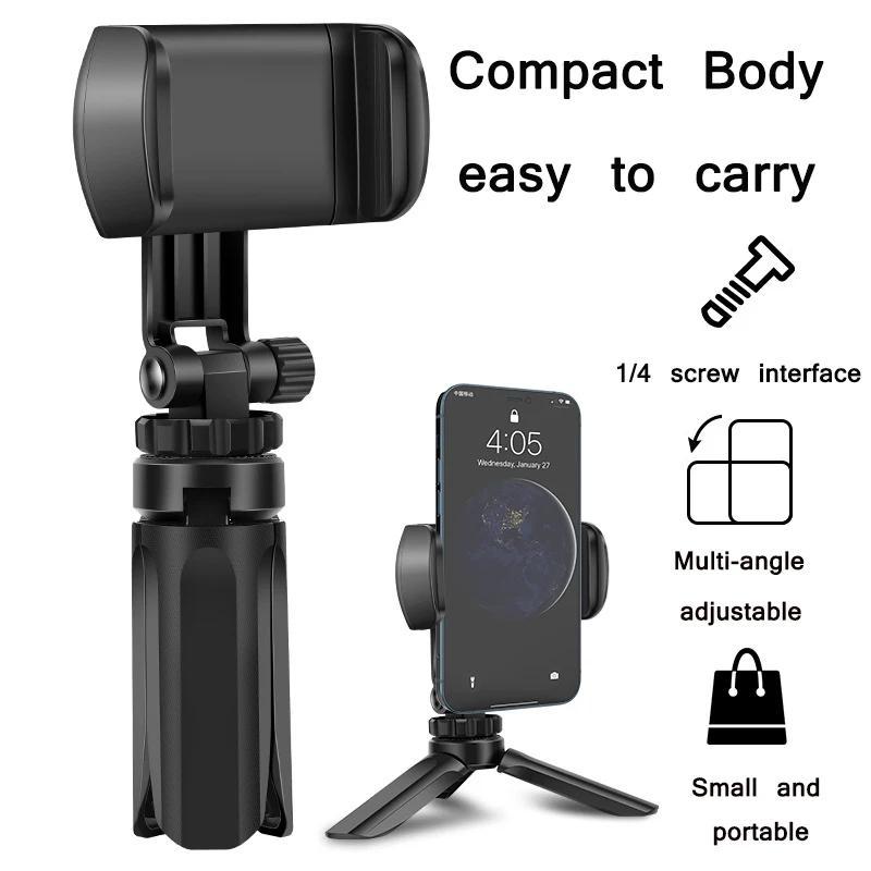 Portable Mini Desktop Tripod Bracket, Multi-angle Adjustable Smartphone Live Camera Phone Holder, Phone Accessories for Home Office