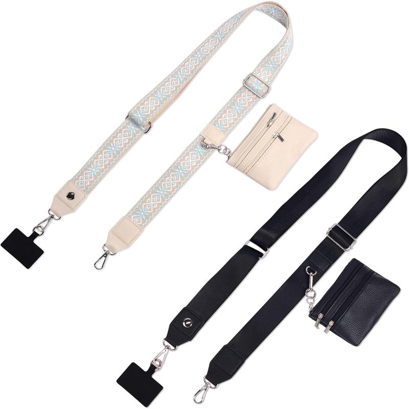 Strap for Phone with Wallet Crossbody - Phone Strap Crossbody with Zippered Pouch Smartphone Cellphone