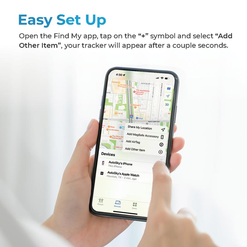 AutoSky Find My Network Tracker - Pack of 2, Ultimate Device Locator for Finding Lost Items