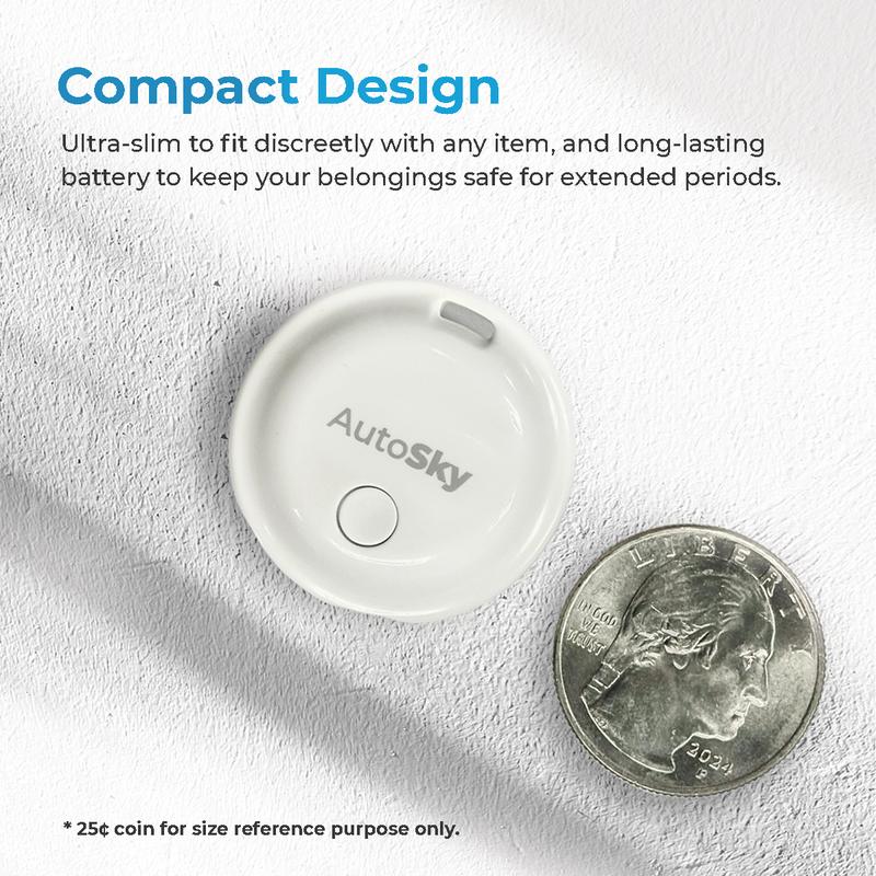 AutoSky Find My Network Tracker - Pack of 2, Ultimate Device Locator for Finding Lost Items