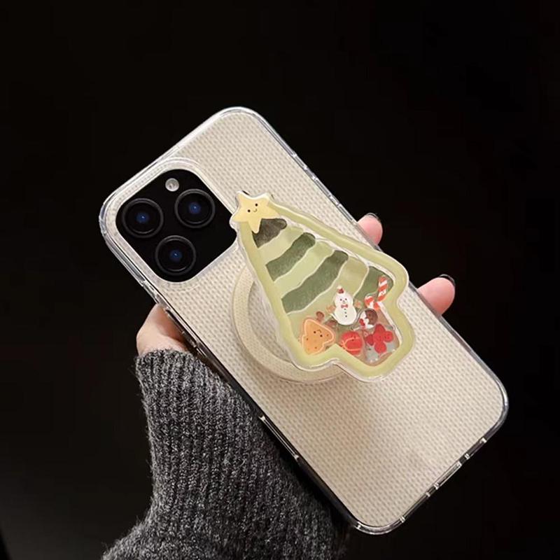 Christmas Themed Magnetic Phone Holder, Cute Cartoon Phone Stand, Anti-slip Phone Holder for iPhone, Mobile Phone Accessories