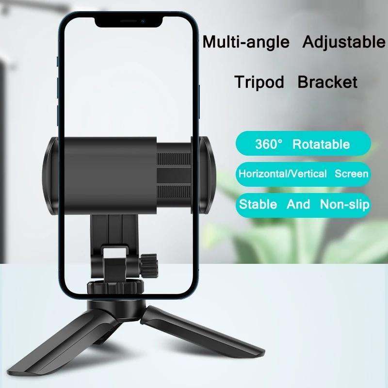 Portable Mini Desktop Tripod Bracket, Multi-angle Adjustable Smartphone Live Camera Phone Holder, Phone Accessories for Home Office