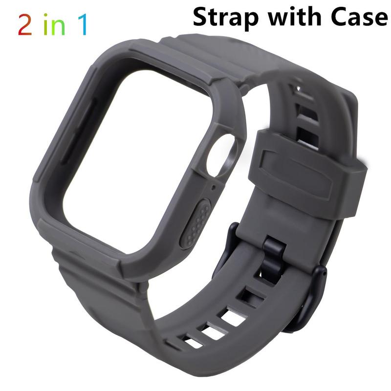 2 in 1 Smart Watch Band (Case & Band Only), 1 Count Replacement Watch Band for Apple Watch Ultra, Watch Band for iWatch Series 9 8 SE 7 6 5 4 3 2 1