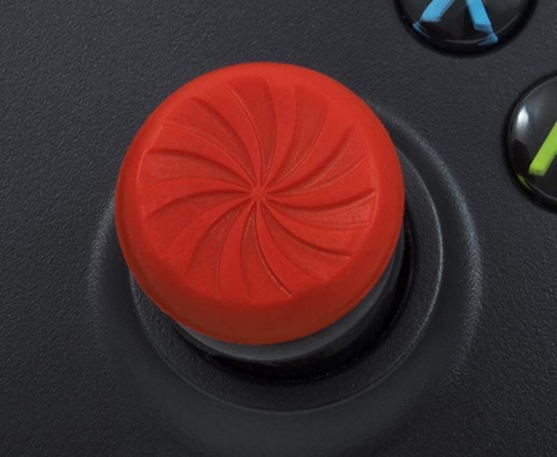 Thumbsticks Inferno for PS4 PS5 Xbox One and Xbox Series X Controller | Performance Thumbsticks | 2 High-Rise Concave | Red