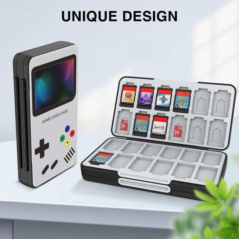 HEIYING Switch Game Card Case for Nintendo Switch&Switch OLED,Customized Pattern Switch Lite Game Card Storage Box with 48 Game Card Slots and 24 Micro SD Card Slots.