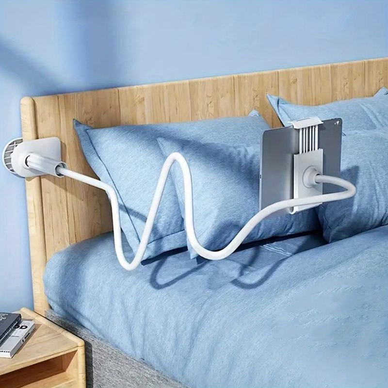 360° Rotating Universal Tablet And Phone Holder: Flexible Spiral Base for Lazy Browsing - The Perfect Bedside Companion  Cellphone Smartphone Stand