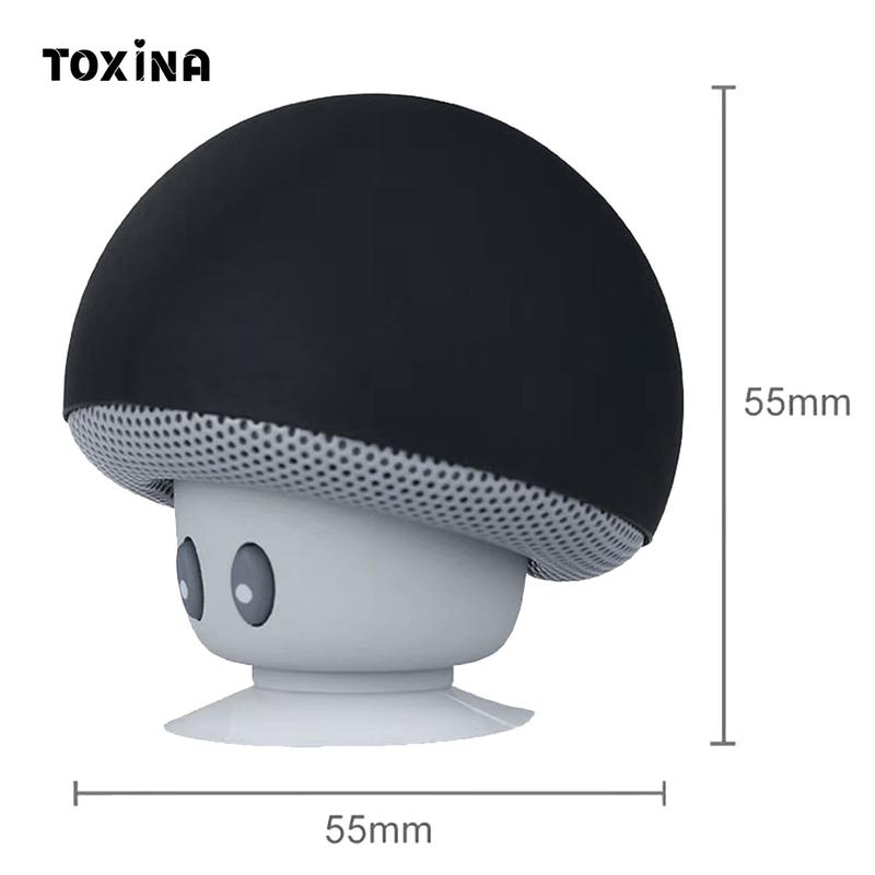 Charging Mushroom Head Portable Bluetooth Speakers , Loud Sound, Mobile Phone Stand, Suction Cup, Small Bluetooth Speaker with Wireless Stereo Pairing, Mini Gifts for Kids, Teen, Girls, Boys, Women，Mobile phone holder,smartphone speaker. Audio Button