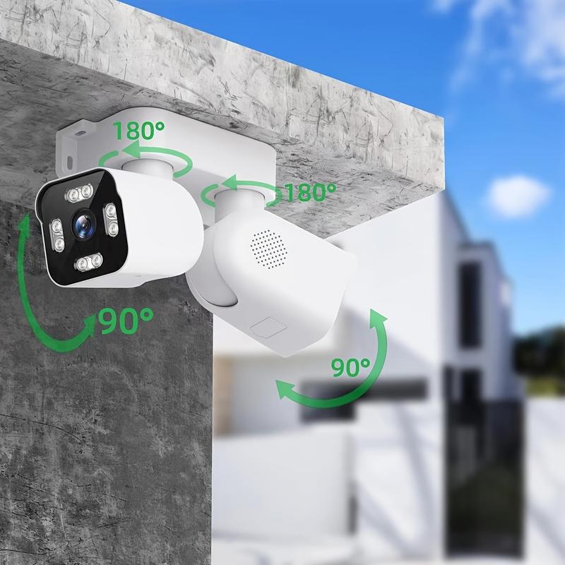 Dual lens Ptz security camera wireless outdoor, 2k high-definition motion sensor camera 2.4G WiFi home security, 360 degree Camaras De Segmentdad Para Casa outdoor, two-way audio call, night vision, alarm alarm