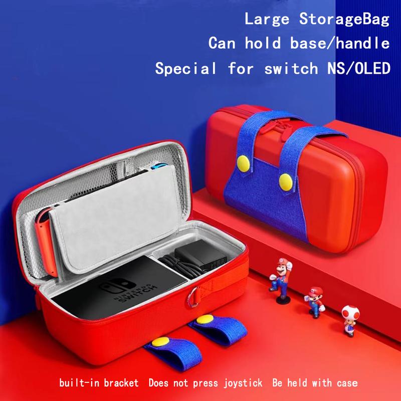 Jemdo Switch Large capacity NS and OLED storage bag Portable protection home storage Original base, charger, cassette, grip game accessories