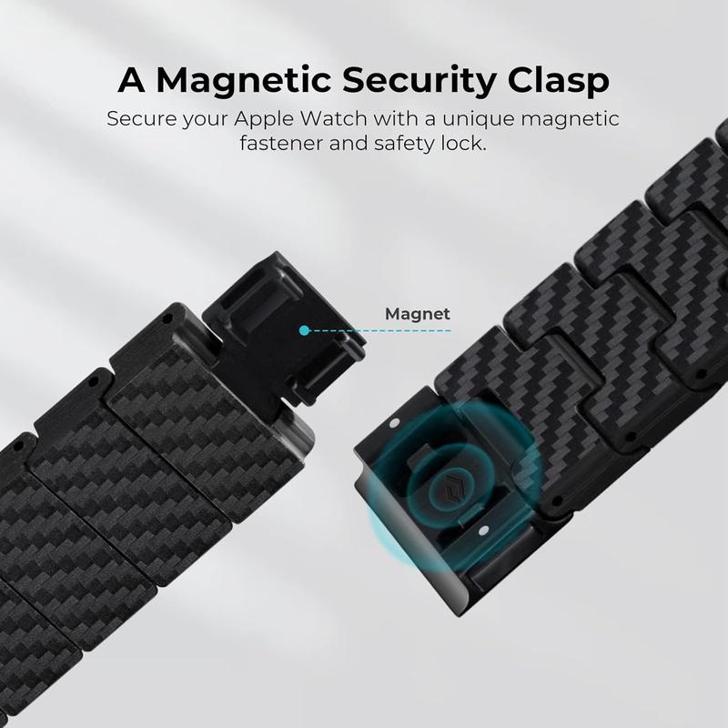 Apple Watch Band Compatible with Apple Watch Ultra 2 Ultra 10 9 8 7 6 SE 5 4 3 2 1, Adjustable Apple Watch Ultra 2 Band,  Carbon Fiber Apple Watch Band