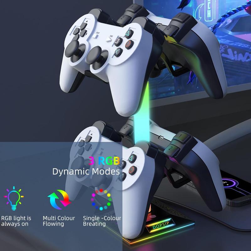 RGB Gaming   Stand with 2 USB Ports 10 Color Mode for Gamers PC Gaming Desktop Earphone Accessories Plug  xbox pearl ps5  pearl ps5  playstation 5 ps5 playstation 5 xboxx Plug    headset stand holder controller