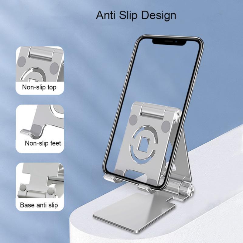 Adjustable Desktop Phone Holder, Foldable & Portable Tablet Stand, Anti-slip Design Desktop Storage Holder for Multiple Devices