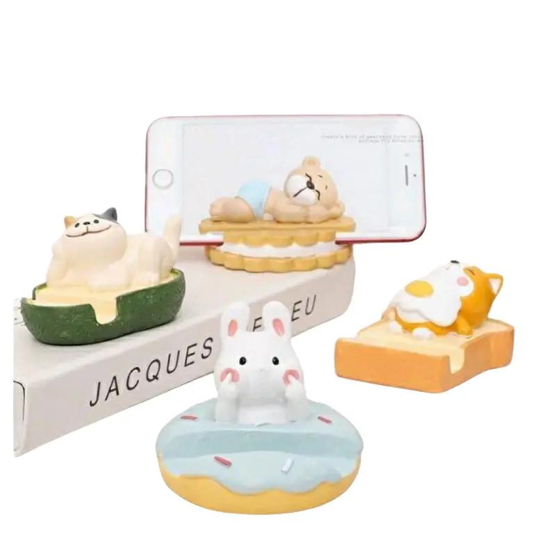 Cute Funny Animal Phone Stand Made of High Quality Solid Plaster