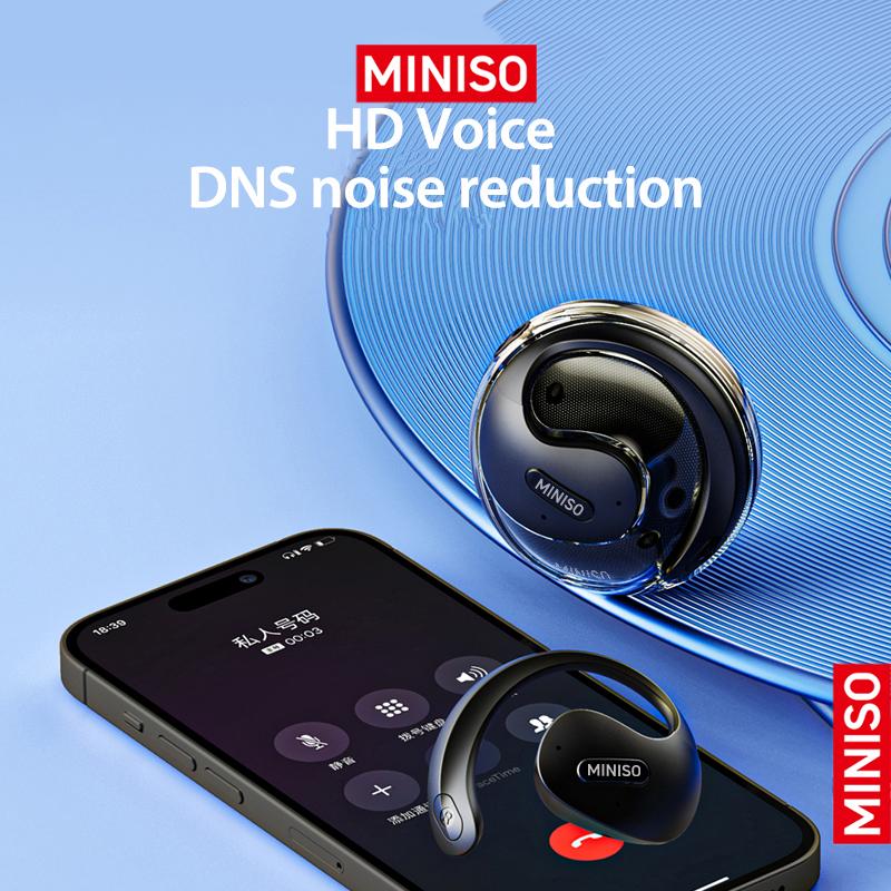 MINISO X15 Pro Translation Earphone Wireless Bluetooth 5.4 OWS Waterproof Sport Headsets Support 148 Languages Real Time Bluetooth Translation Support Playing Music Phone Calls Headphones Noise Reduction Headphones with Mic