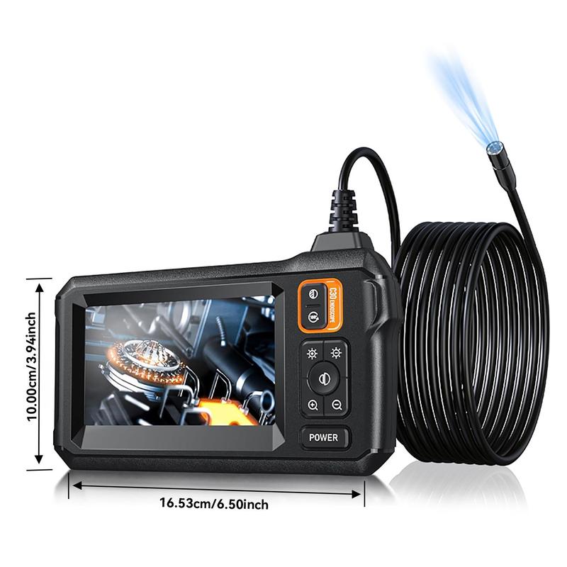 Handy Industrial Endoscope Camera, 1 Count 8mm HD Digital Endoscope Camera with 4.3'' Screen, Rechargeable IP67 Waterproof Endoscope Camera, Car & Home Appliances Repair, Pipe Auxiliary Inspection Tool