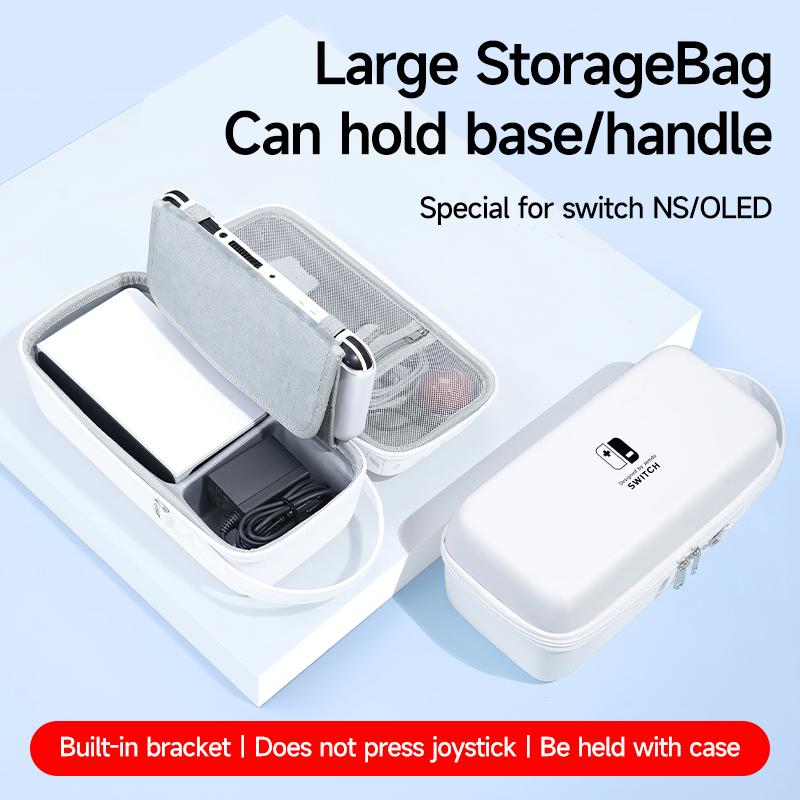 Jemdo Switch Large capacity NS and OLED storage bag Portable protection home storage Original base, charger, cassette, grip game accessories