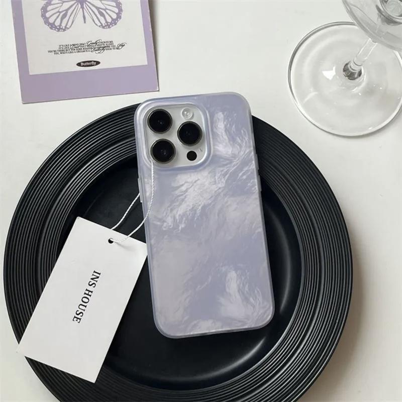 New Fashion Suitable 15ins Cute 14pro Solid Color Wrinkle 15promax 13promax 12 Phone Case Accessories Protector Shockproof Cellphone Cover Devices Protection Smartphone Protective