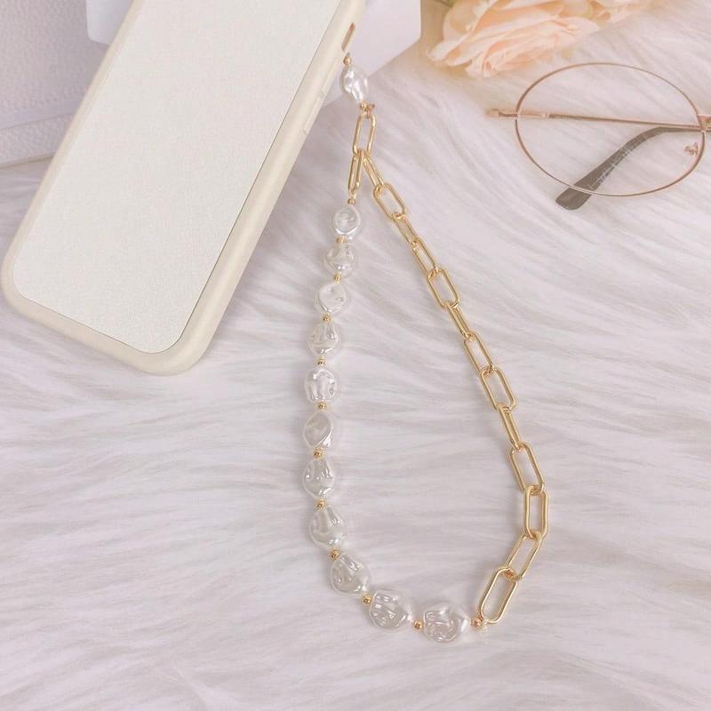 Faux Pearl Decorative Phone Chain, Anti-lost Phone Lanyard, Phone Strap for Women & Girls, Fashion Phone Accessories for Daily Use