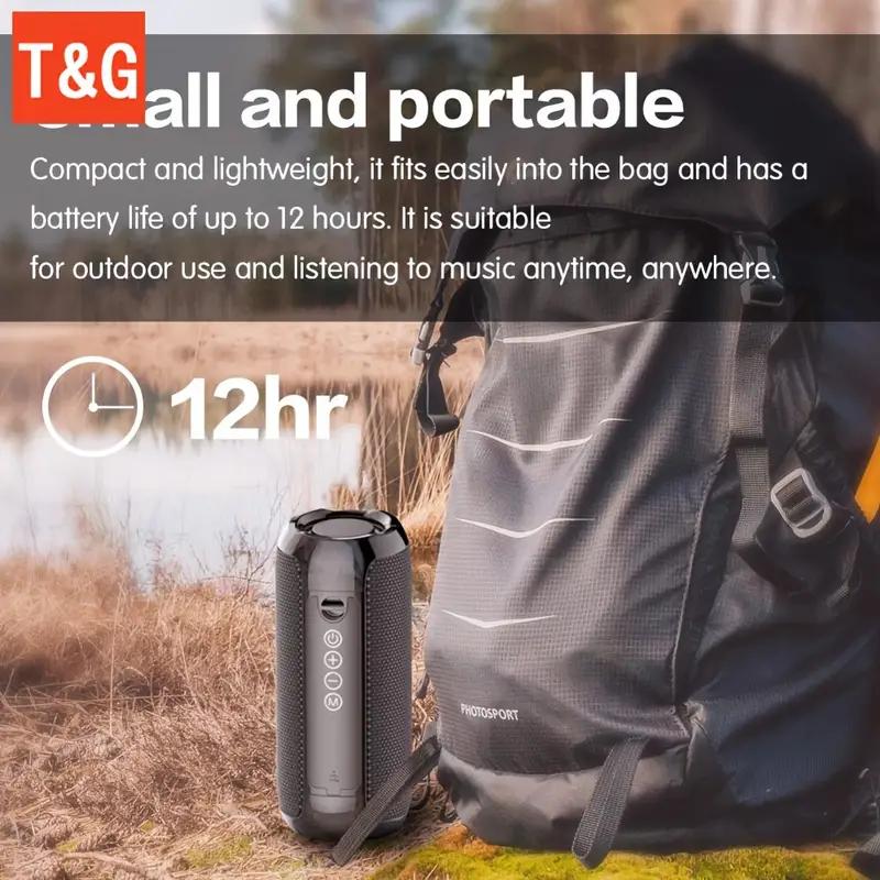 TG117 Portable Wireless Speaker, TWS Stereo, Built - In Mic For Calls - FM Radio, TF Card, USB Playback - Ideal For Use