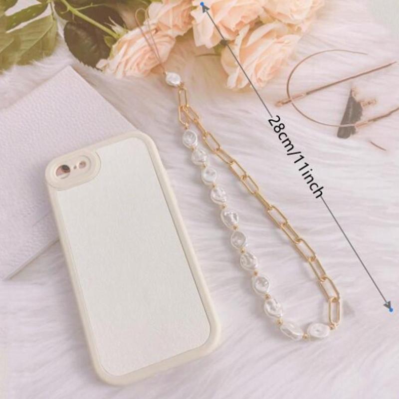 Faux Pearl Decorative Phone Chain, Anti-lost Phone Lanyard, Phone Strap for Women & Girls, Fashion Phone Accessories for Daily Use