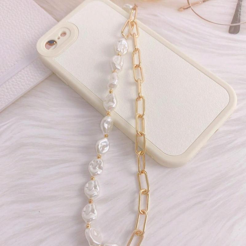 Faux Pearl Decorative Phone Chain, Anti-lost Phone Lanyard, Phone Strap for Women & Girls, Fashion Phone Accessories for Daily Use