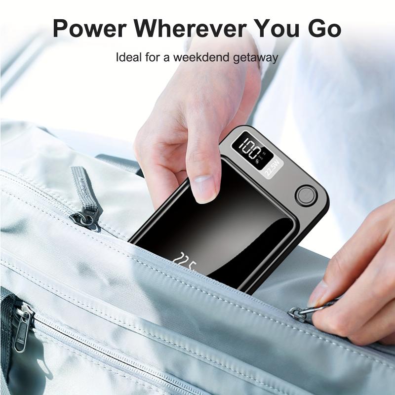 5000mAh 10000mAh High-speed Magnetic Wireless Power Bank - Portable Charger With LED Display, 22.5W Safe Charging, Widely Compatible, Compatible With IPhone 15 Pro 14 Max 13 12, Android Phones, Small And Portable, Stylish Design