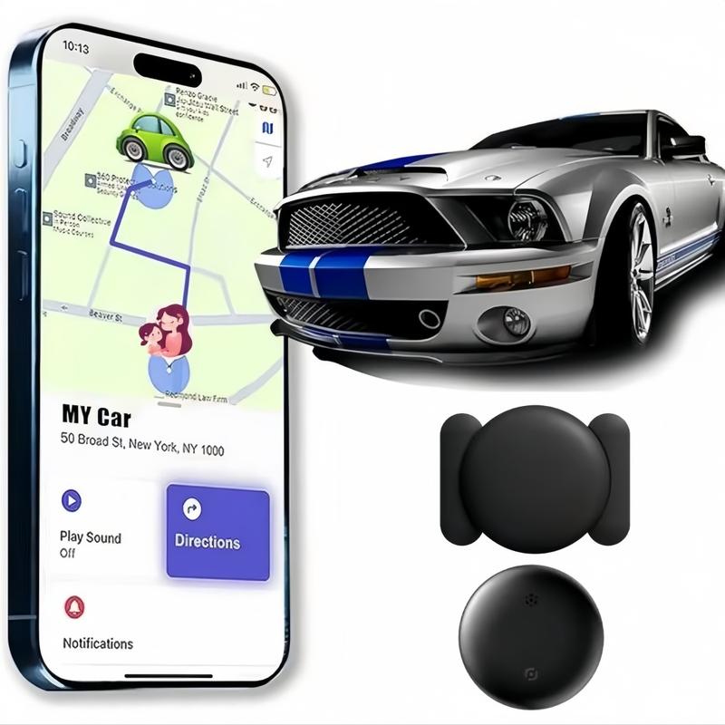 GPS Tracker Car, mini GPS tracker device with weatherproof magnetic housing - no monthly fee - with Apple FindMy hidden GPS