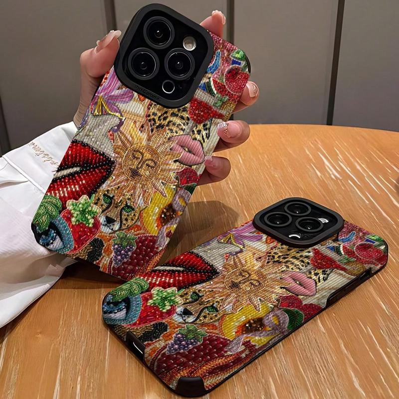 Fashion Lid Pattern Phone Case, Shockproof Phone Protective Cover, Phone Accessory Compatible with iPhone 11 12 13 14 15 16 Pro Max Pro Plus