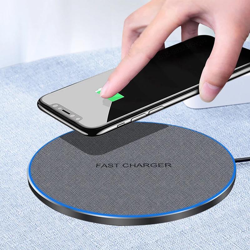 15W Wireless Charger, Fast Wireless Charging Pad, Charging Pad Compatible with iPhone 14 13 12 11 & Samsung S23 S22 & AirPods