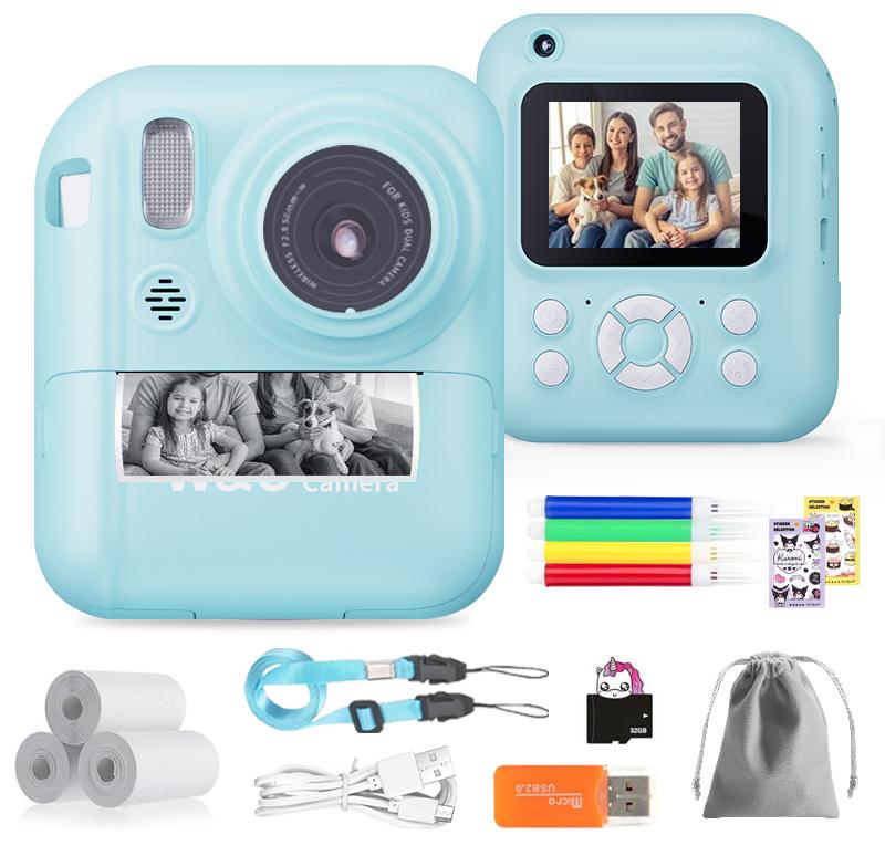 [Second Camera Half Price] Instant Quick Photo DIY Printing Camera, Can Play Games, Can Listen to Music, Retro Camera, Perfect Christmas Gift for Children