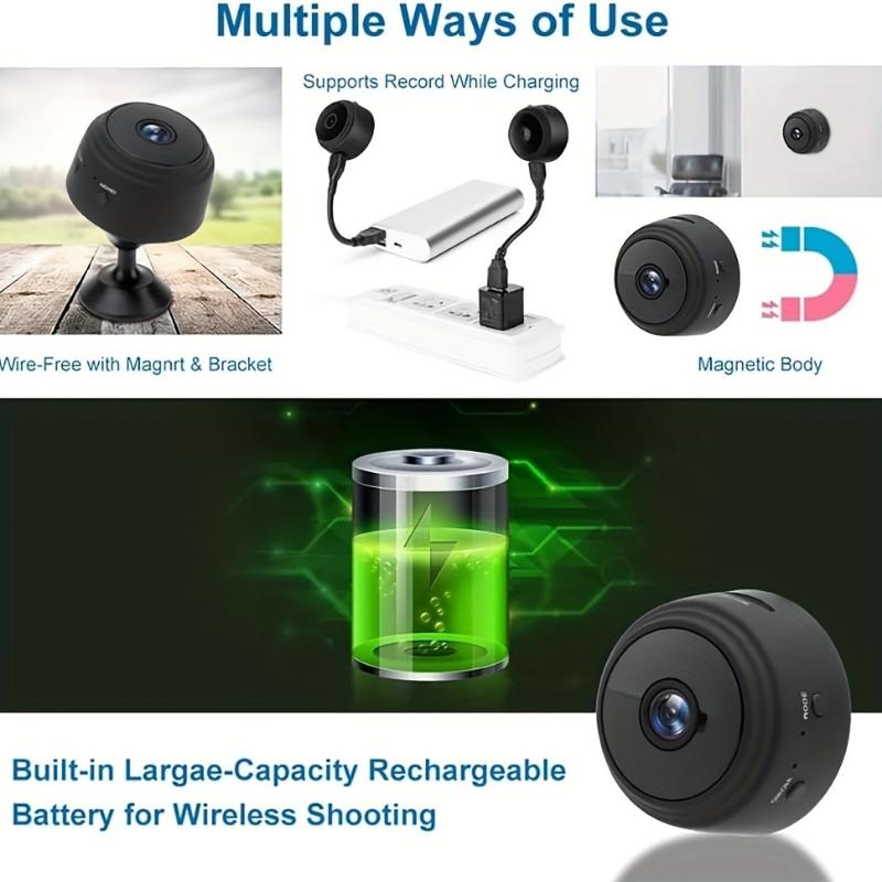 Smart Mini Camera, HD 1080p Video Recorder, Voice Recorder, Security Monitoring Camera, Smart Home.