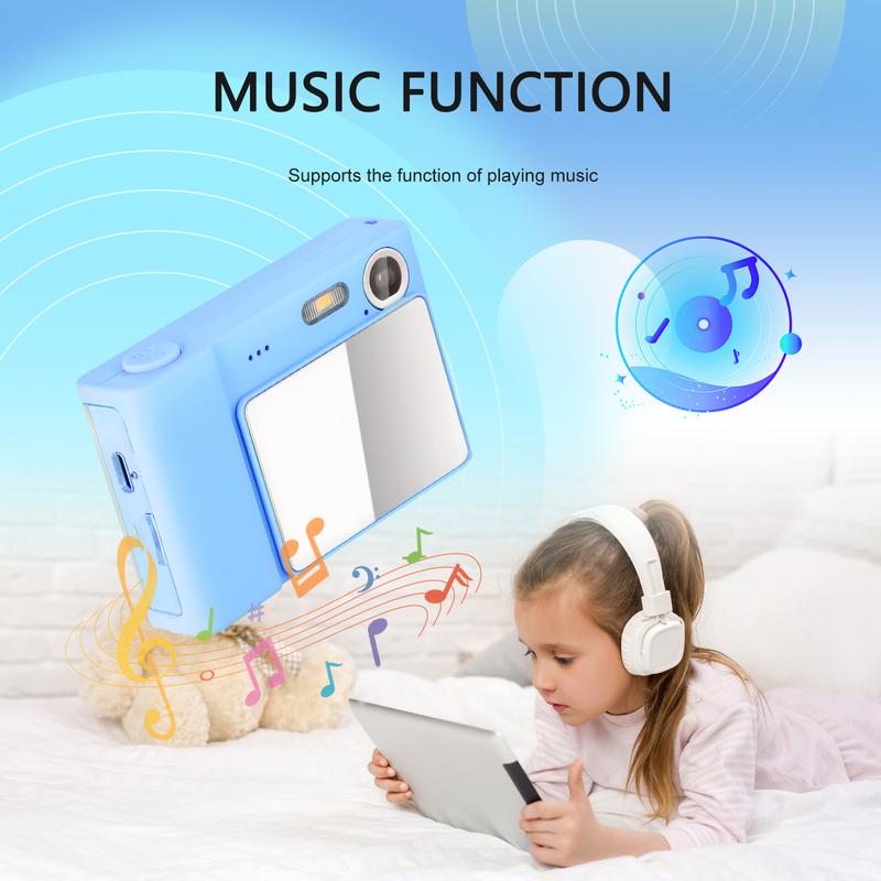 Portable Kids Digital Camera 2.4 Inch Screen Front Rear Camera 1080p 720 Vga Take Pictures Dvr Puzzle Game digital products pocket camera portable camera