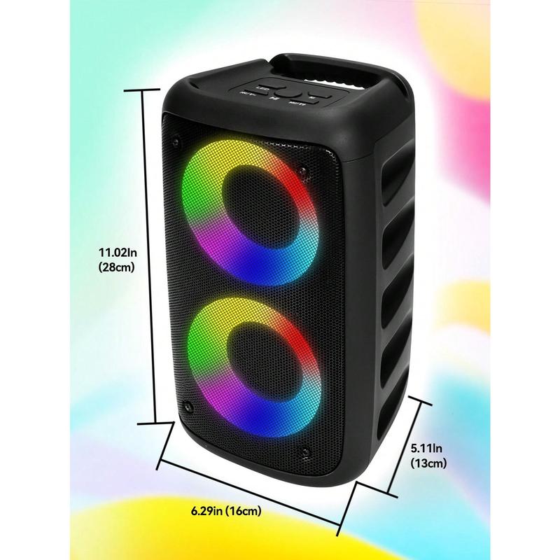 Wireless Speaker With Subwoofer, Large Boombox Speaker, Stereo Speaker, Subwoofer, Outdoor Wireless Speaker, Party Disco Light, TWS, TF, AUX, MIC