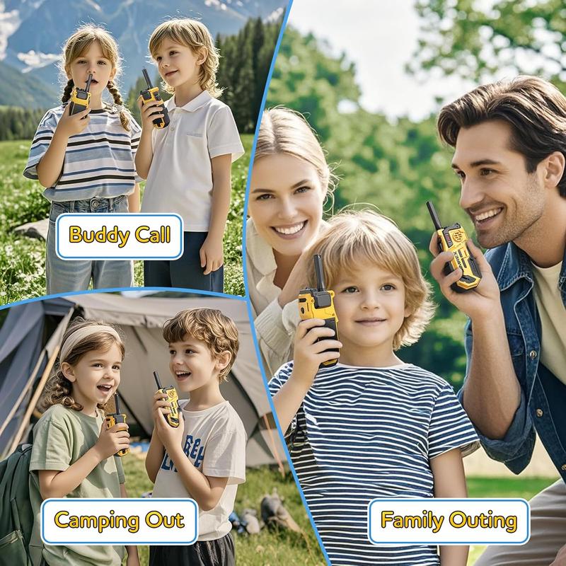 Walkie Talkies for Kids 2 Pack, HD Radio Long Range Walkie-Talkie, Kids Intercom, and Outdoor, Camping Walkie-Talkie, Ideal for Kids 3-12 Years Old