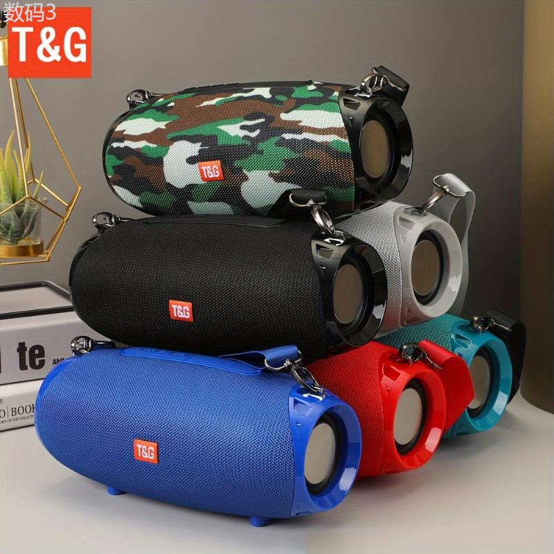 TG534 Portable Wireless Stereo Outdoor Speaker With Dual Speakers, Waterproof For Life, TWS Stereo Subwoofer Hands-Free Call FM TF Card U Disk, For Mobile Phone Tablet TV, Music Speaker Plug-in Card U Disk Gift For Friends Audio Charging Rechargeable Smar