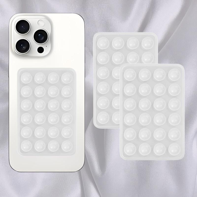 2 Pcs Silicone Suction Phone Case Mount,Non Slip Suction Cup Phone Mount,Silicon Adhesive Phone Stand Sticky for Cell Phone ， Hands-Free Strong Grip Holder, Sticky Phone Grip, Phone Accessories Holder for Selfies and Videos-Hands-Free