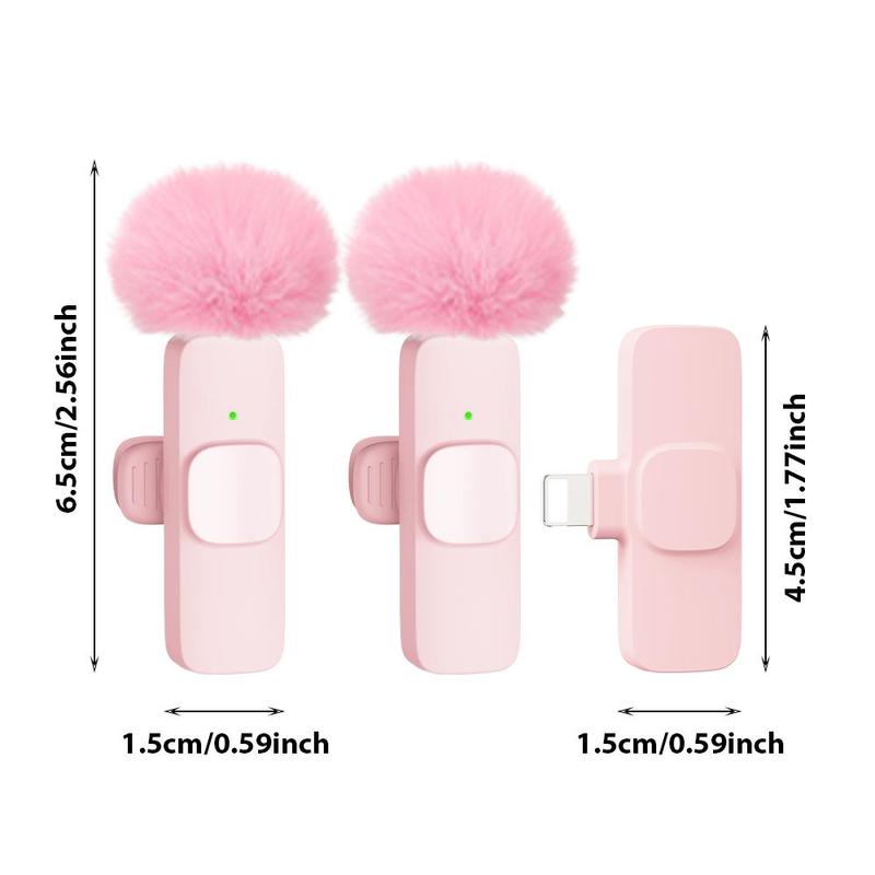 Wireless Microphone, USB Rechargeable Omnidirectional Sound Reception Microphone, Noise Cancellation Microphone for Mobile Phone