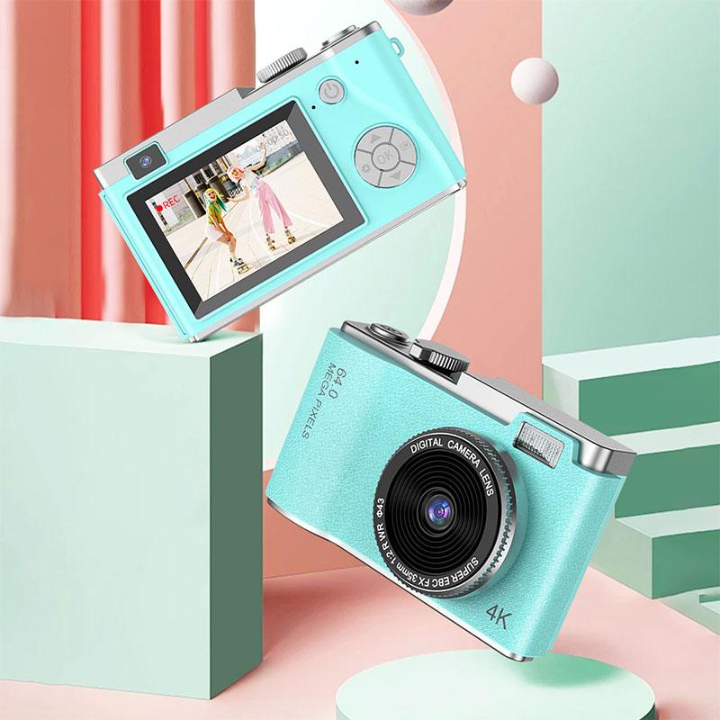 Portable Digital Vintage Digital Camera- Rechargeable High-definition Retro-style CCD Wireless Camera- Multiple Colors -Advanced Auto Focus Christmas Gift