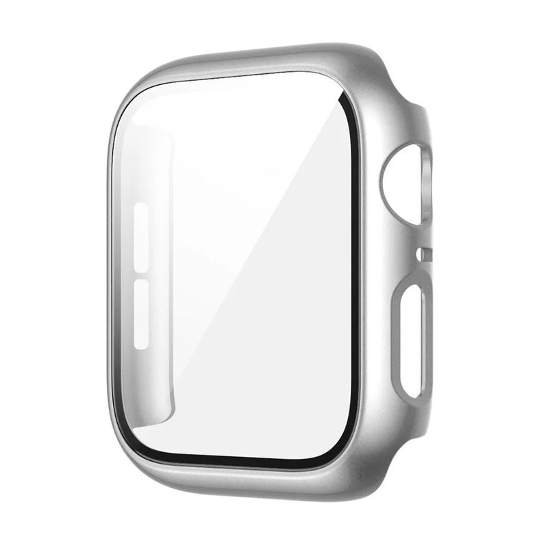 Bumper Case with Screen Protector for Apple Watch-Chrome Finish Accessories Protection