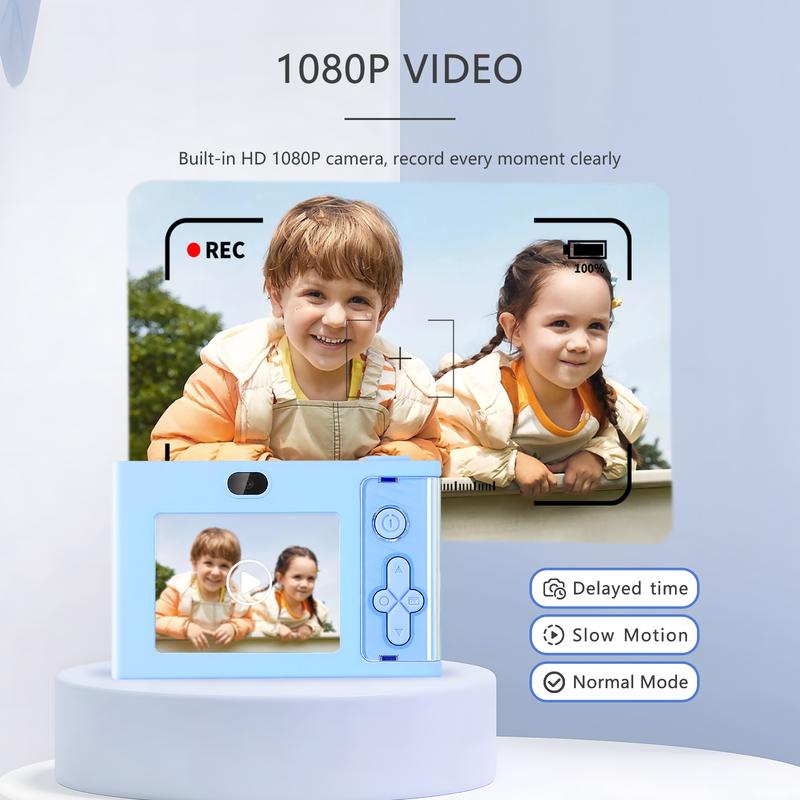 Portable Kids Digital Camera 2.4 Inch Screen Front Rear Camera 1080p 720 Vga Take Pictures Dvr Puzzle Game digital products pocket camera portable camera