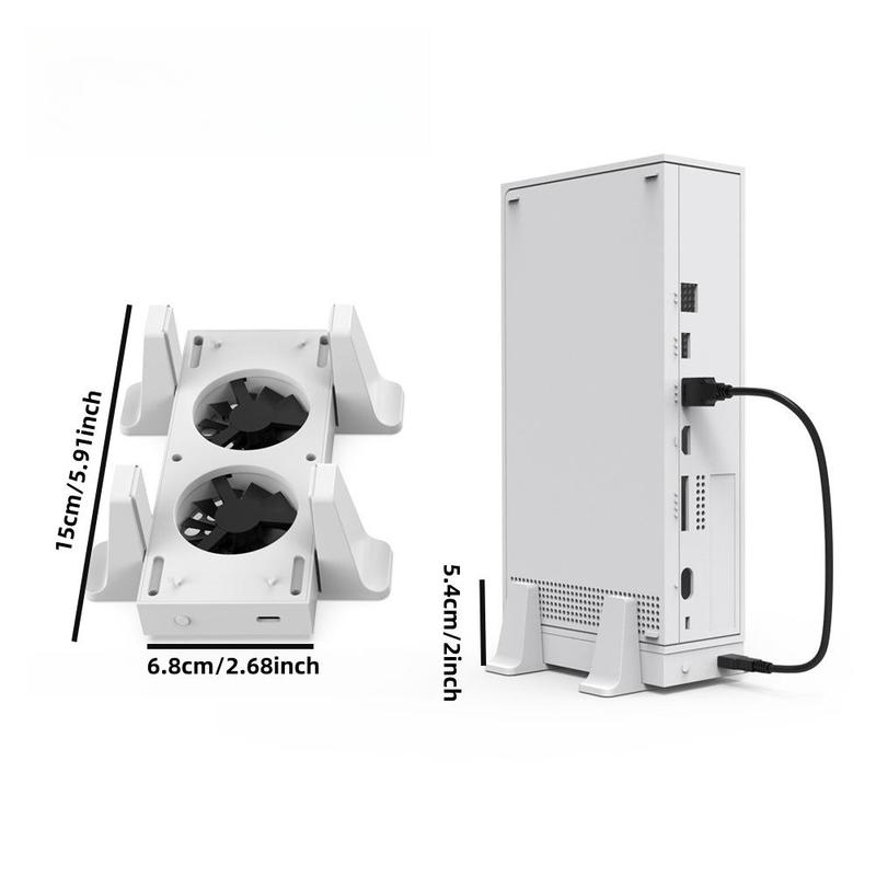 Vertical Stand with 3 Level Adjustable Speed Cooling Fan & 2 USB Ports, 1 Count Cooling Vertical Stand for Xbox Series S