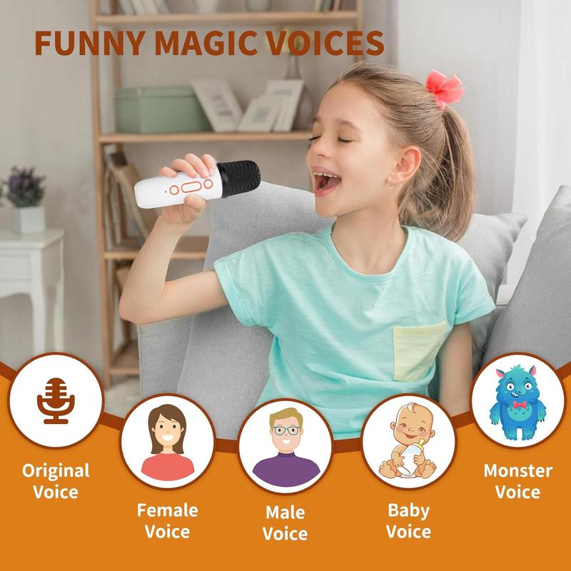 Portable Mini Karaoke Machine for Kids,Bluetooth Speaker with 2 Wireless Microphones, Christmas Birthday Gifts