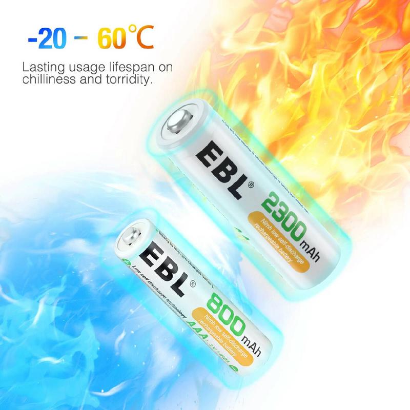 EBL AA AAA Rechargeable Batteries Combo