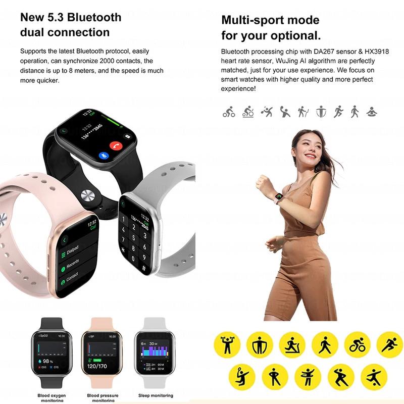 New Original For Apple Watch 10 Series Smart Watch Men NFC Always Display Body Temperature BT Call Waterproof Women Smart Watchwearablesmartphone