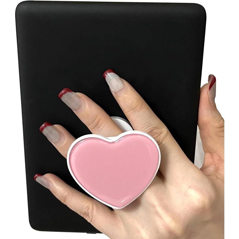 Cute Heart Expandable Collapsible Grip Stand Holder for Kindle eReaders iPhone and Smartphone(Black)