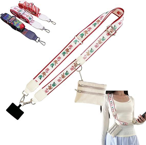 Phone Strap with Zippered Pouch, Clip and Go Strap for Phone with Wallet Crossbody, Clip and Go Strap with Pouch, Phone Strap Crossbody