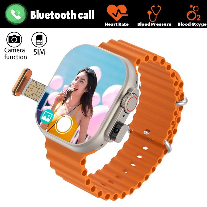 Smart Watch 4G SIM Card and Camera Answer Call Whatsapp Reminder Connect Bluetooth Earphone 2.01inch Smartwatch Apple Android