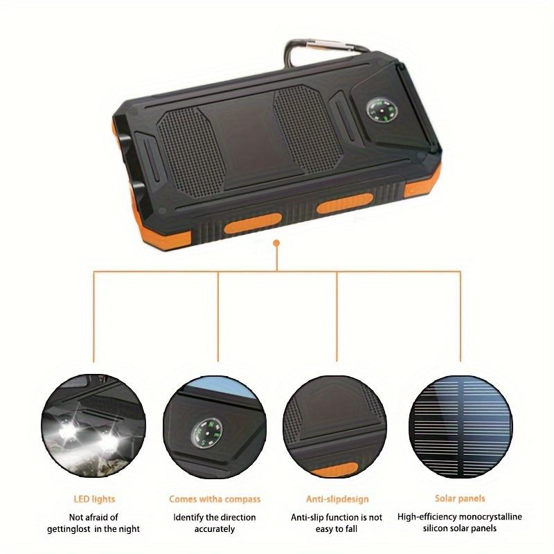 10000mAh Portable Solar Power Bank With USB Connector, Charging Indicator, And Lithium Rechargeable Battery - 0-5W Output, Solar Powered Charger For Travel, Camping, Bike Rides Operating Voltage