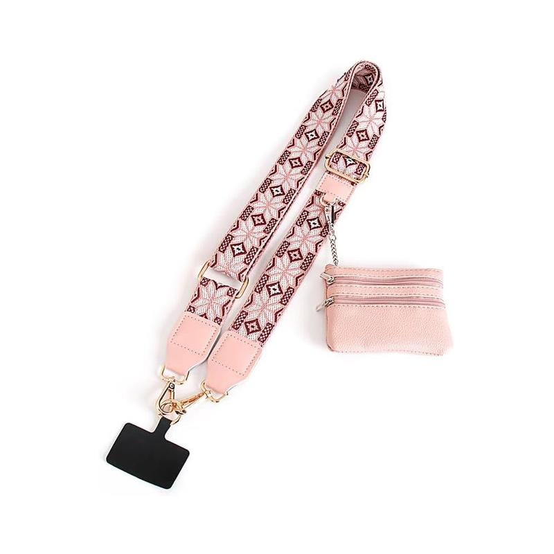 Smartphone Strap with Zipper Pouch, Cellphone Crossbody Strap with Wallet, Anti-loss Phone Strap, Phone Accessories for Women and Men